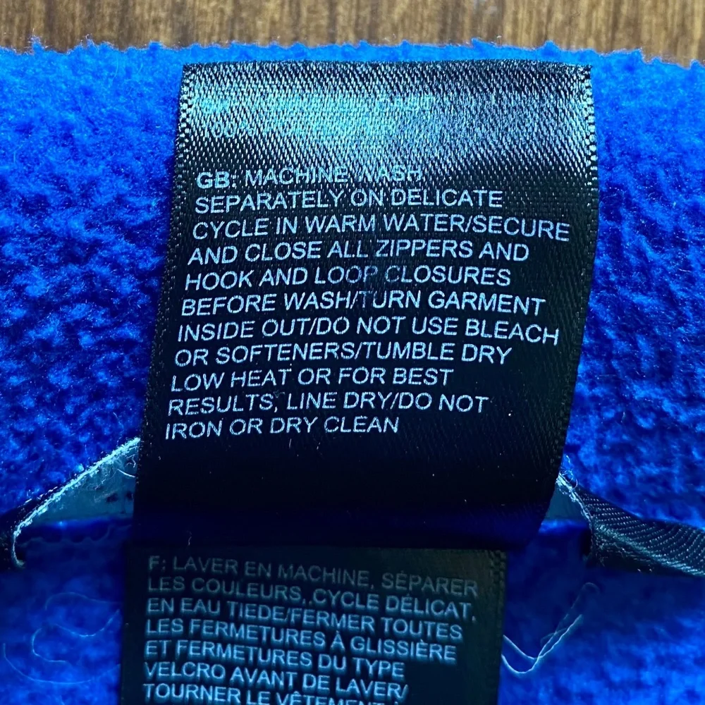 North Face Royal Blue Boys Size 10-12 Medium Zippered Jacket - Picture 8 of 8